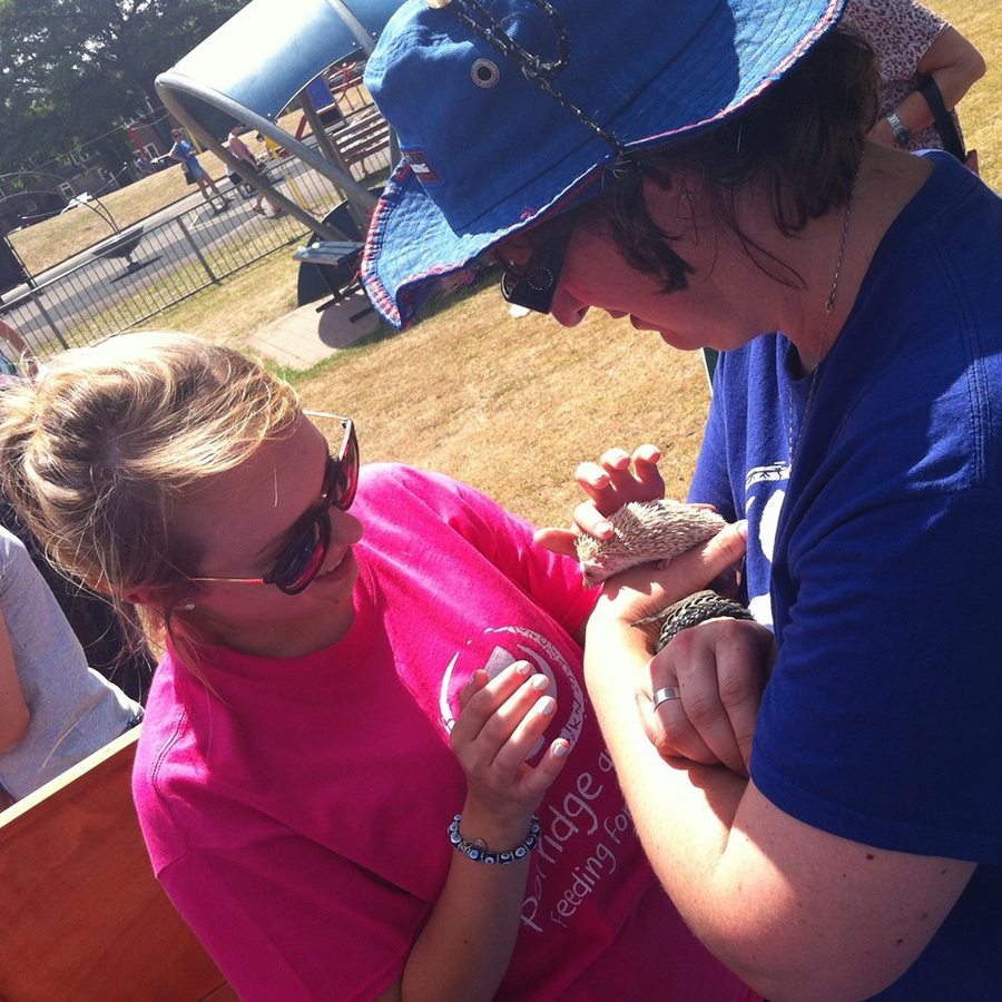 The small animal petting zoo was popular!